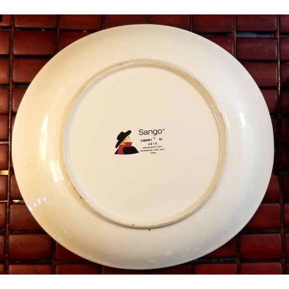 2 Vintage Sango Cabaret Moulin Rouge Troupe De Elephantine Oval Dinner Plates - Picture 3 of 6